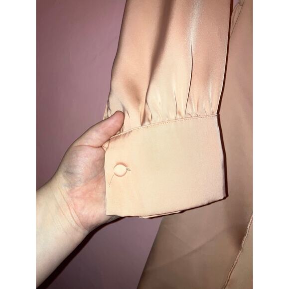 Prettygarden peach mini dress sating feeling size large - Picture 2 of 7